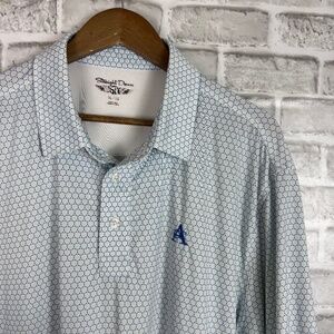 Straight Down Arizona Country Club Light Blue AOP Performance Golf Polo Mens XL